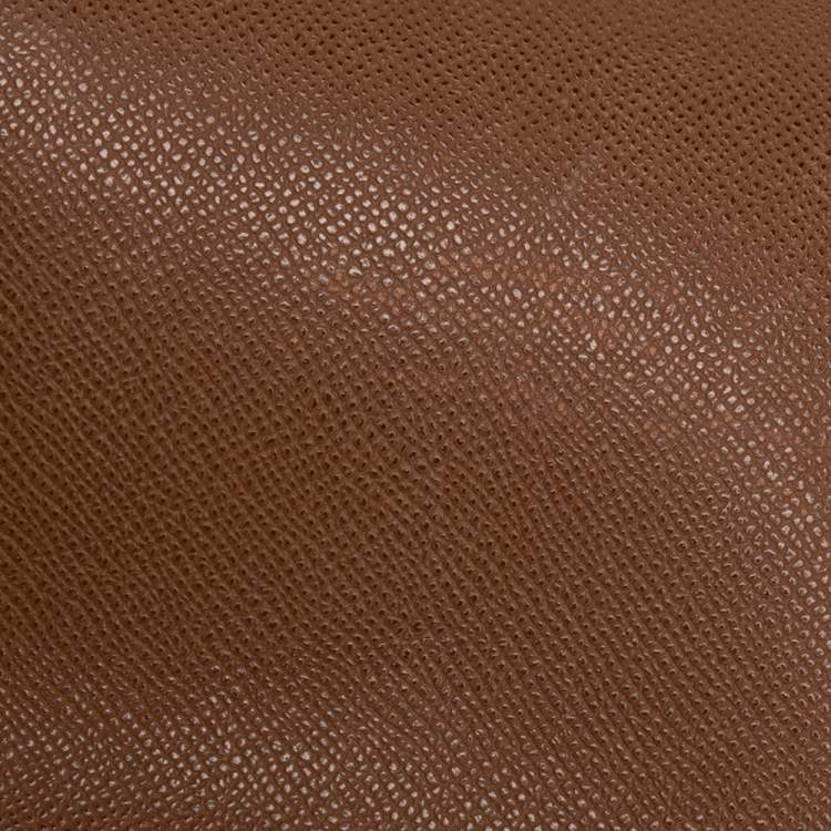 Pre Owned CH Carolina Herrera Brown Monogram Leather Top Handle Bag