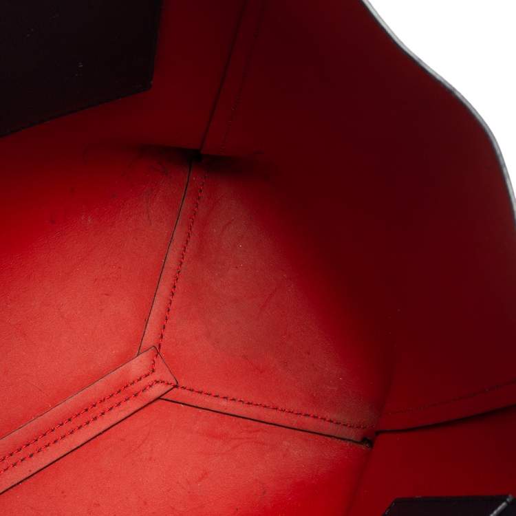 Pre Owned Carolina Herrera Multicolor Logo Print Leather Open Tote