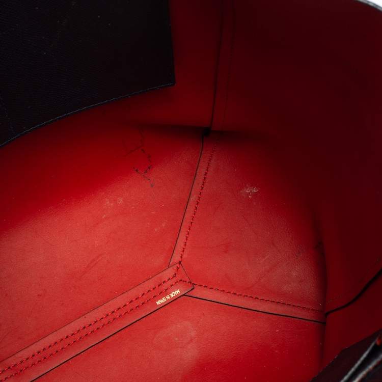 Pre Owned Carolina Herrera Multicolor Logo Print Leather Open Tote