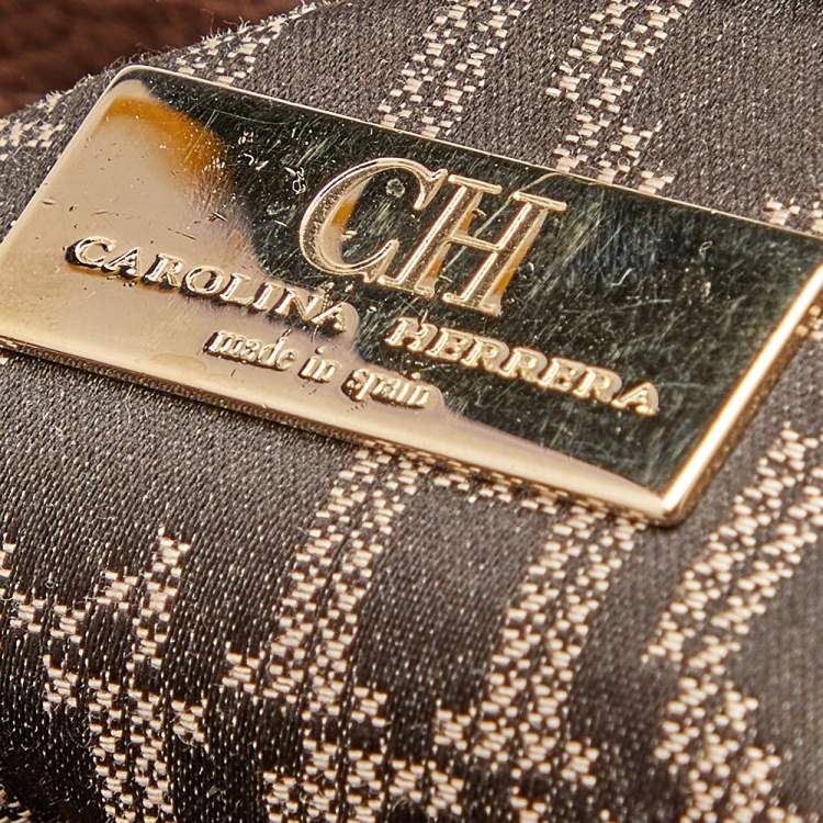 Pre Owned Carolina Herrera Brown Leather Satchel