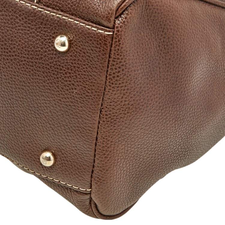 Pre Owned Carolina Herrera Brown Leather Satchel