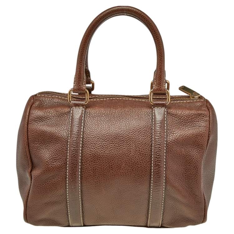 Pre Owned Carolina Herrera Brown Leather Satchel
