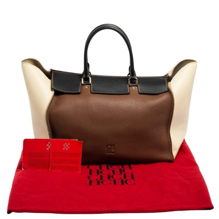 Pre Owned CH Carolina Herrera Multicolor Leather Vendome Tote