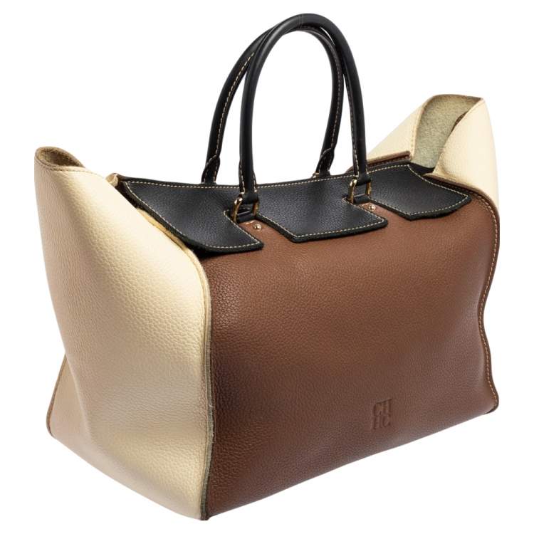 Pre Owned CH Carolina Herrera Multicolor Leather Vendome Tote