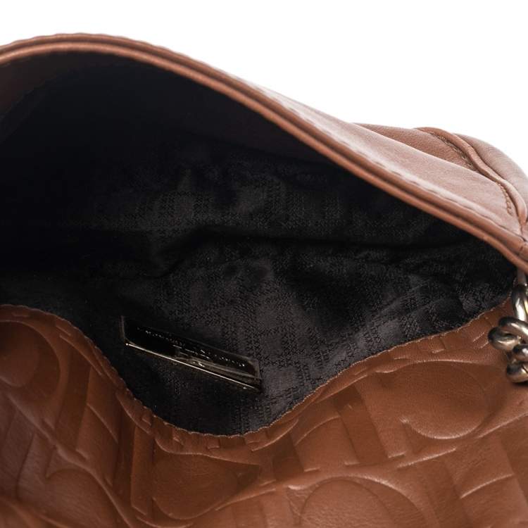 Pre Owned Carolina Herrera Brown Leather New Baltazar Shoulder Bag