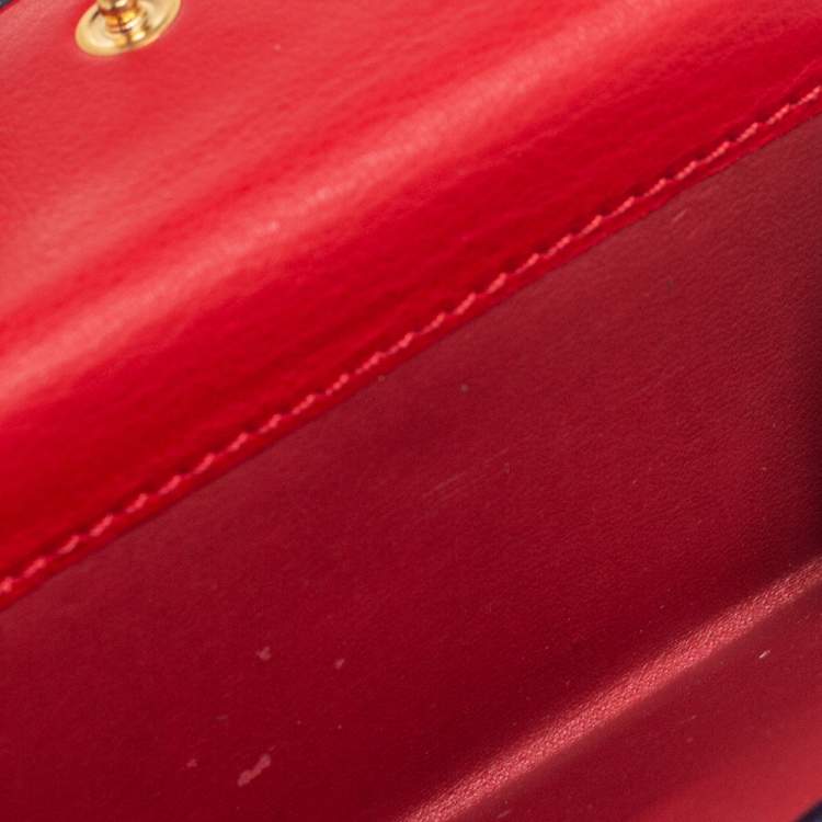 Pre Owned CH Carolina Herrera Blue Leather Compact Wallet
