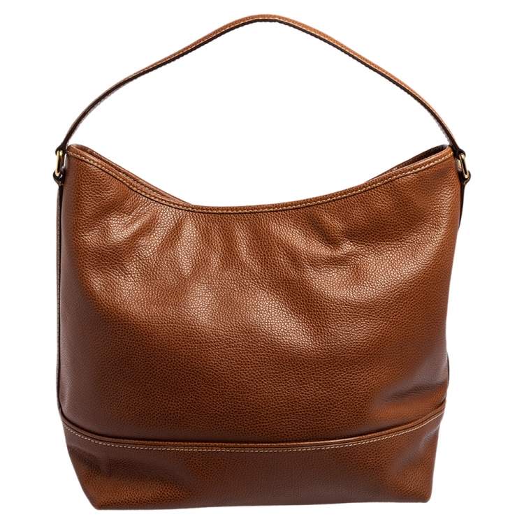 Pre Owned CH Carolina Herrera Brown Leather Hobo