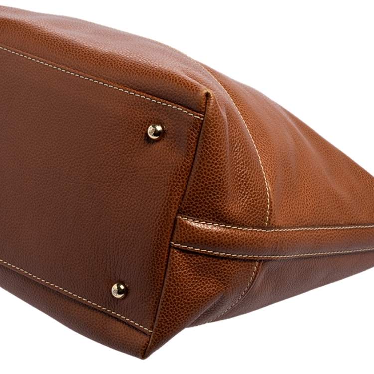 Pre Owned CH Carolina Herrera Brown Leather Hobo