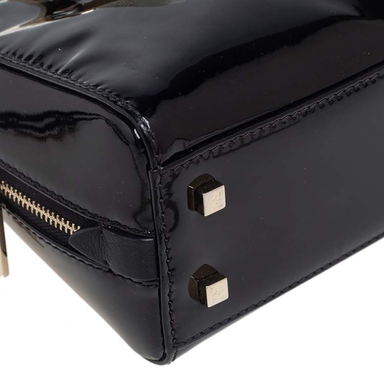 Pre Owned CH Carolina Herrera Black Patent Leather Crossbody Bag