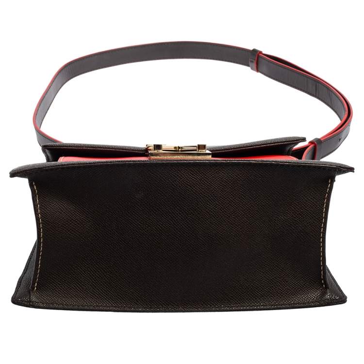 Pre Owned CH Carolina Herrera Multicolor Monogram Coated Canvas and Leather Top Handle Bag