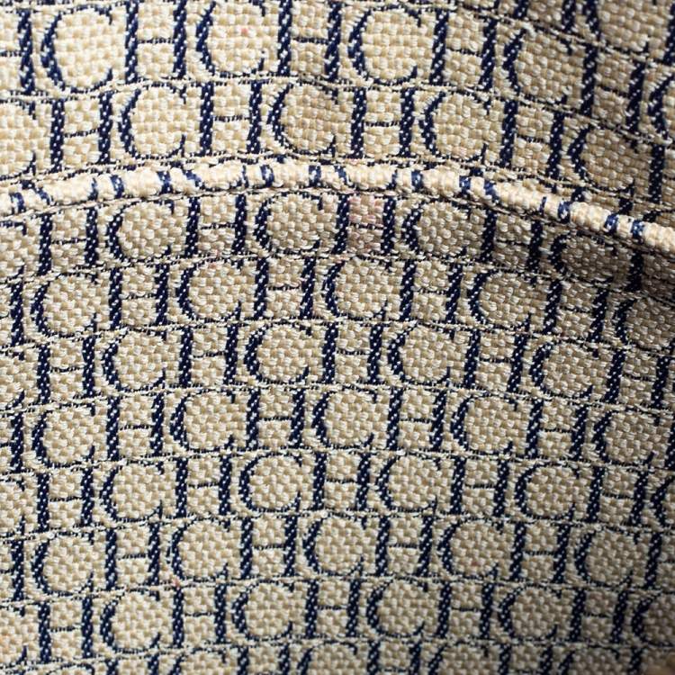 Pre Owned Carolina Herrera Brown Embossed Leather Andy Tote