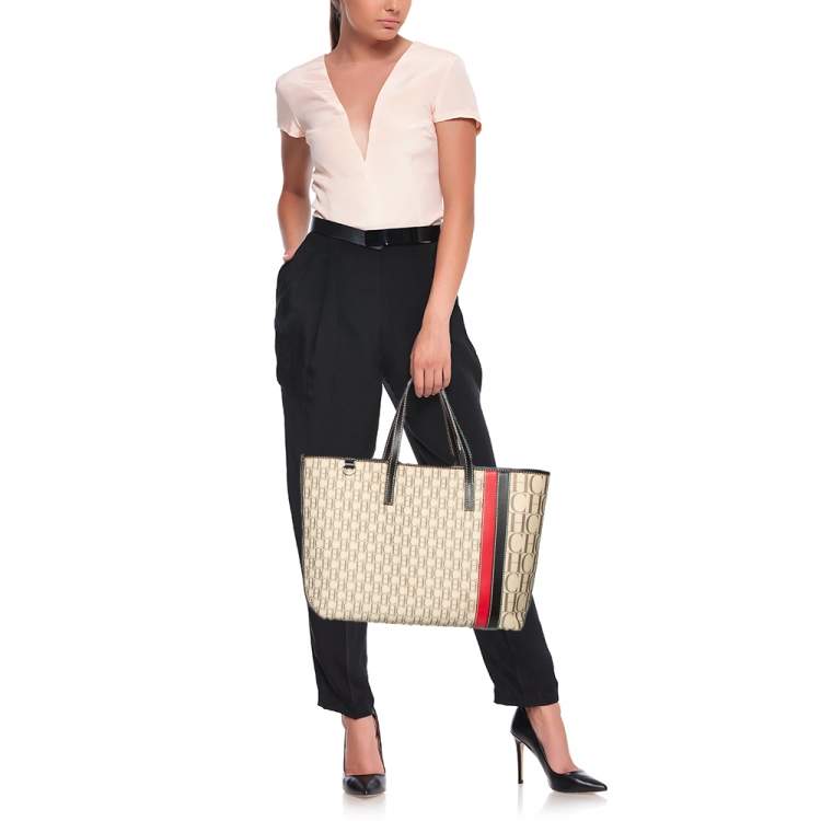 مملوكة مسبقًا CH Carolina Herrera Multicolor Monogram Canvas and Leather Shopper Tote