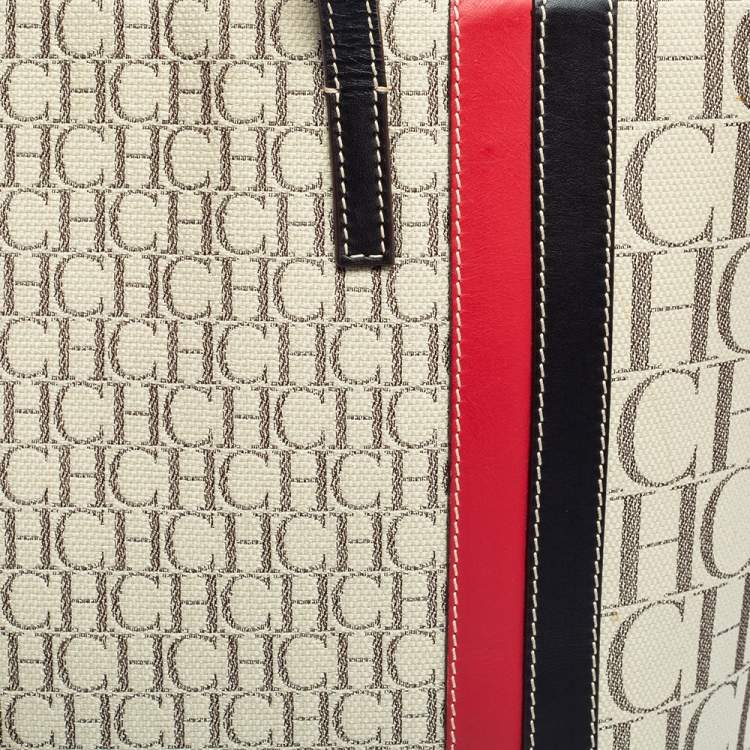 مملوكة مسبقًا CH Carolina Herrera Multicolor Monogram Canvas and Leather Shopper Tote