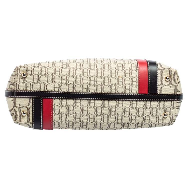 مملوكة مسبقًا CH Carolina Herrera Multicolor Monogram Canvas and Leather Shopper Tote