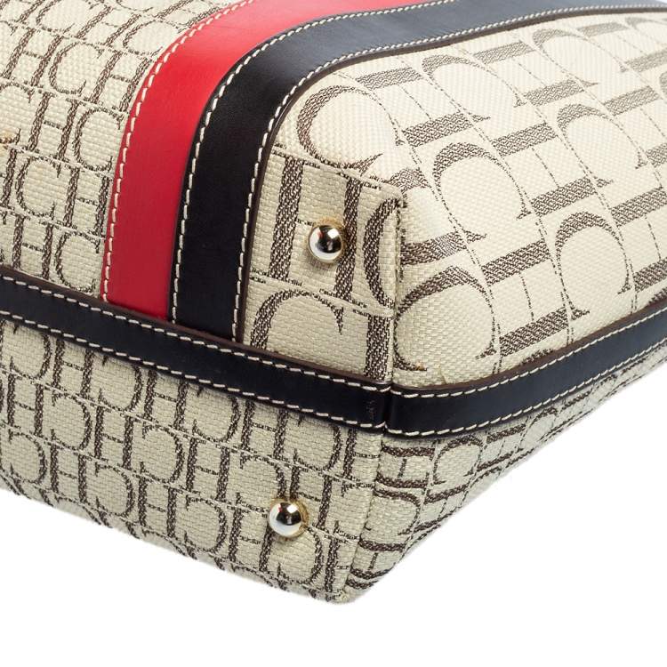مملوكة مسبقًا CH Carolina Herrera Multicolor Monogram Canvas and Leather Shopper Tote