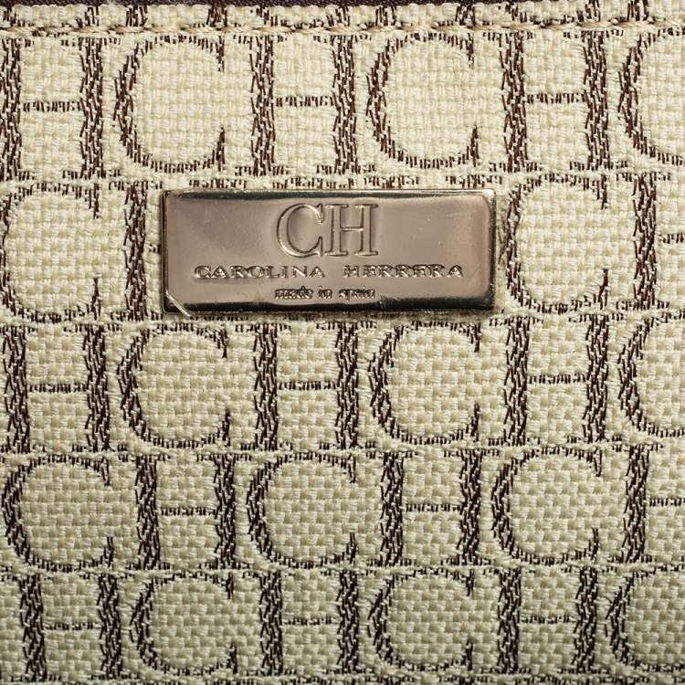 مملوكة مسبقًا CH Carolina Herrera Multicolor Monogram Canvas and Leather Shopper Tote