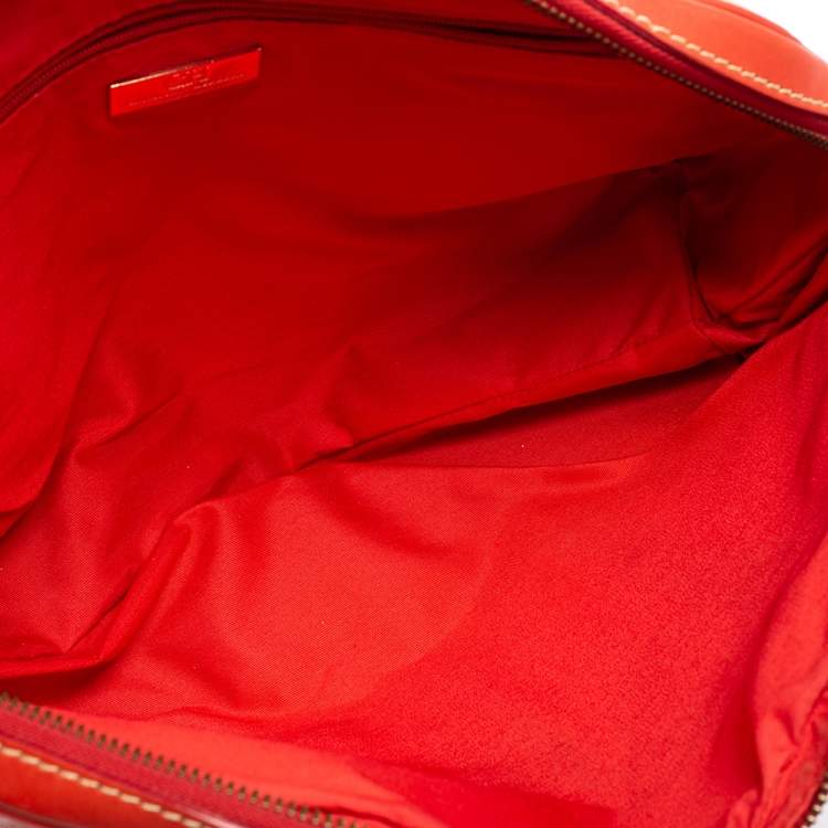 Pre Owned CH Carolina Herrera Multicolor Monogram Canvas Double Pocket Satchel
