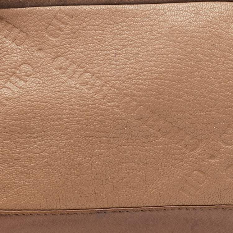 Pre Owned CH Carolina Herrera Brown Leather And Suede Chain Satchel