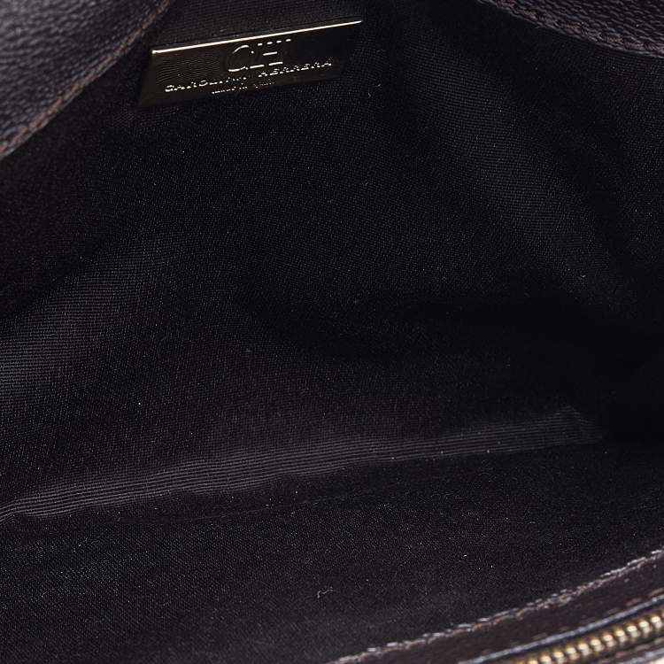 مملوكة مسبقًا CH Carolina Herrera Multicolor Monogram Coated Canvas and Leather Envelope Flap Shoulder Bag 