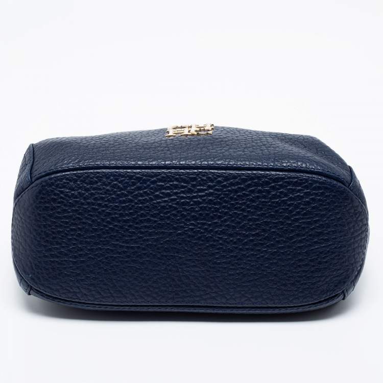 Pre Owned CH Carolina Herrera Blue Leather Chain Tassel Crossbody Bag