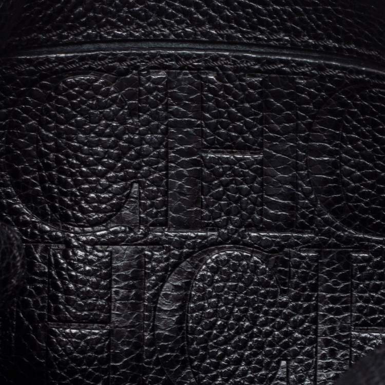 Pre Owned CH Carolina Herrera Black Leather Mini Minuetto Flap Top Handle Bag