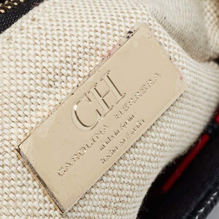 Pre Owned CH Carolina Herrera Black Quilted Leather Baret Clutch Shoulder Bag