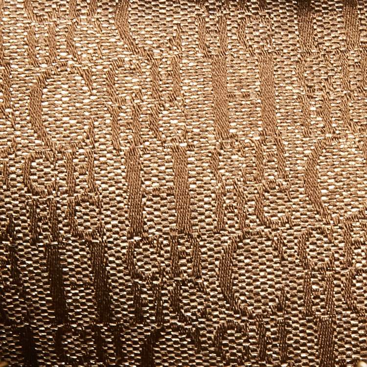 Pre Owned CH Carolina Herrera Shimmer Gold Monogram Embossed Leather Andy Boston Bag