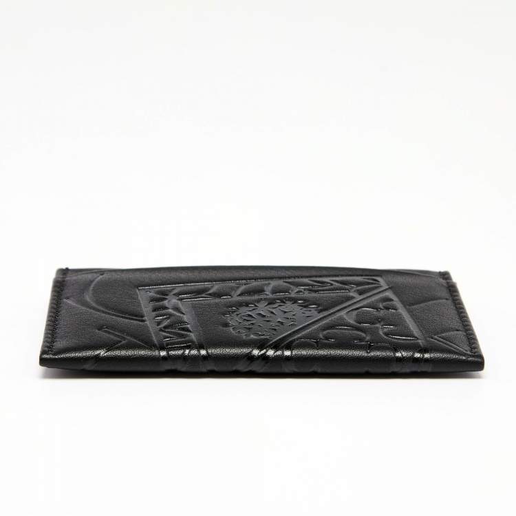 Pre Owned CH Carolina Herrera Black Leather Card Holder