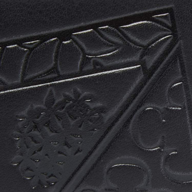Pre Owned CH Carolina Herrera Black Leather Card Holder