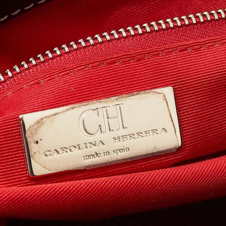 مملوكة مسبقًا CH Carolina Herrera Black Leather Tote