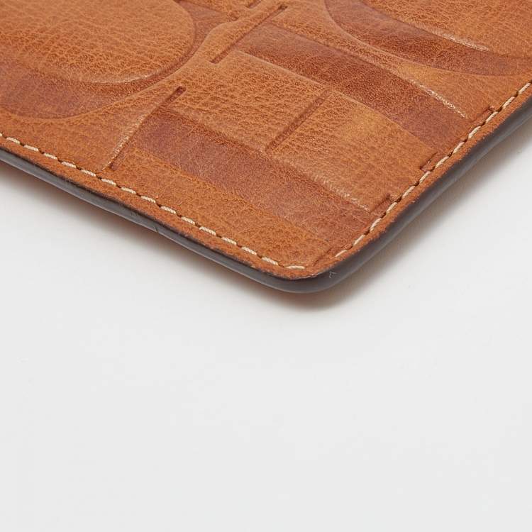 Pre Owned CH Carolina Herrera Brown Leather Coin Purse