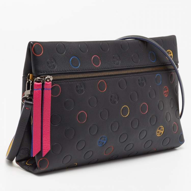 مملوكة مسبقًا CH Carolina Herrera Black Leather Crossbody Bag