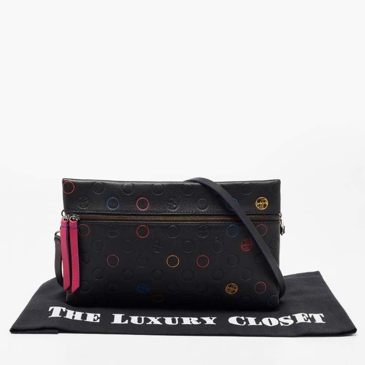 مملوكة مسبقًا CH Carolina Herrera Black Leather Crossbody Bag