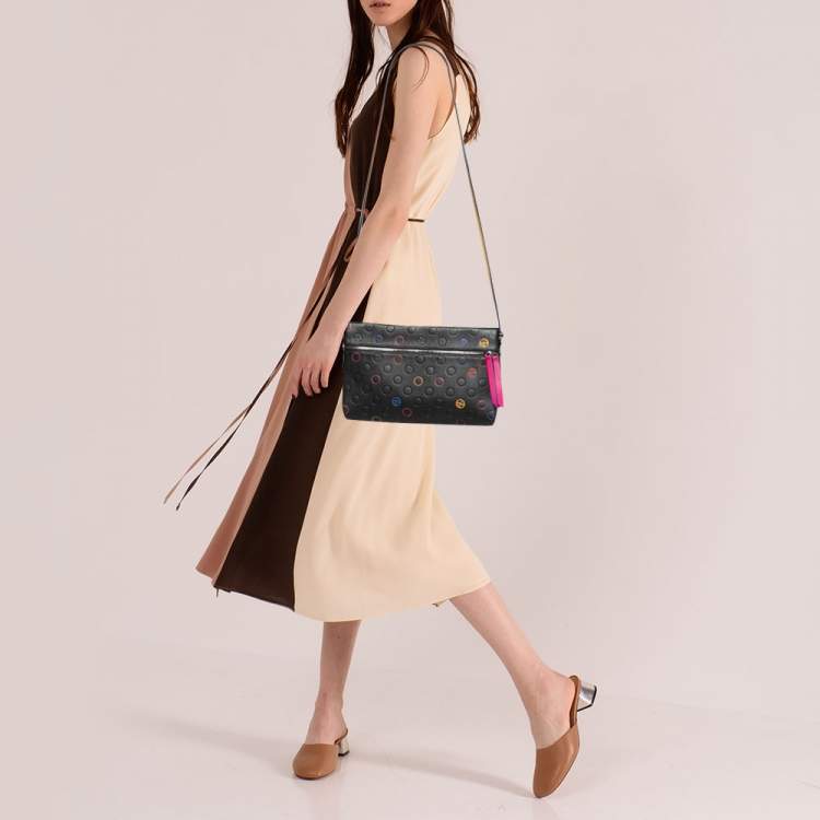 مملوكة مسبقًا CH Carolina Herrera Black Leather Crossbody Bag