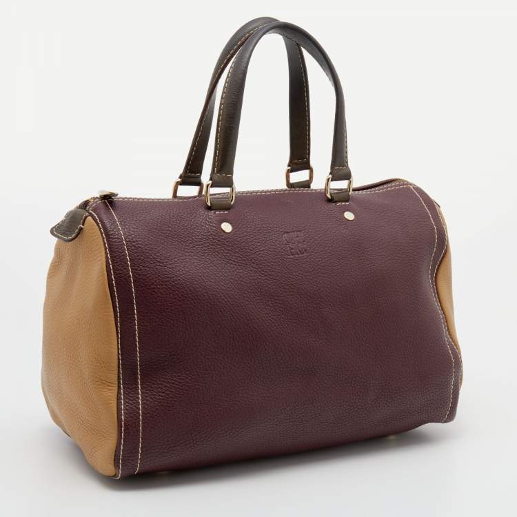 Pre Owned CH Carolina Herrera Multicolor Leather Large Andy Boston Bag
