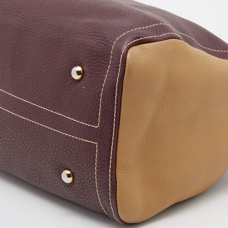 Pre Owned CH Carolina Herrera Multicolor Leather Large Andy Boston Bag