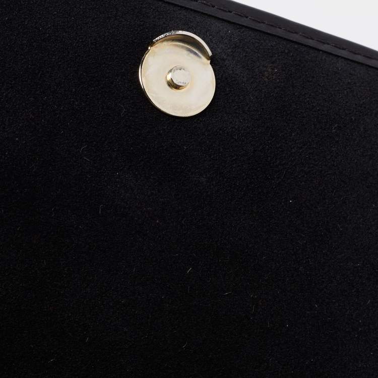 Pre Owned CH Carolina Herrera Black Leather Bow Shoulder Bag