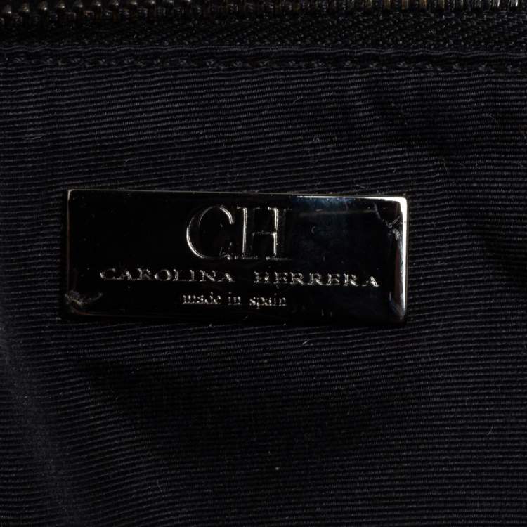 Pre Owned CH Carolina Herrera Grey Quilted Leather Flap Chain Shoulder Bag