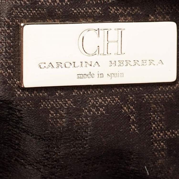 Pre Owned CH Carolina Herrera Red Leather Tassel Hobo