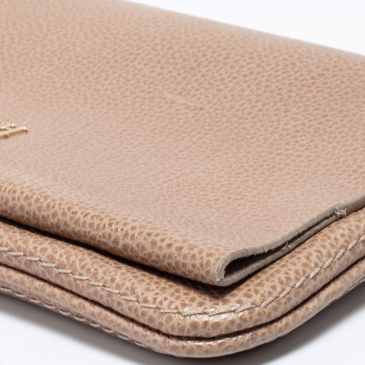 مملوكة مسبقًا CH Carolina Herrera Beige Leather Flap Chain Crossbody Bag