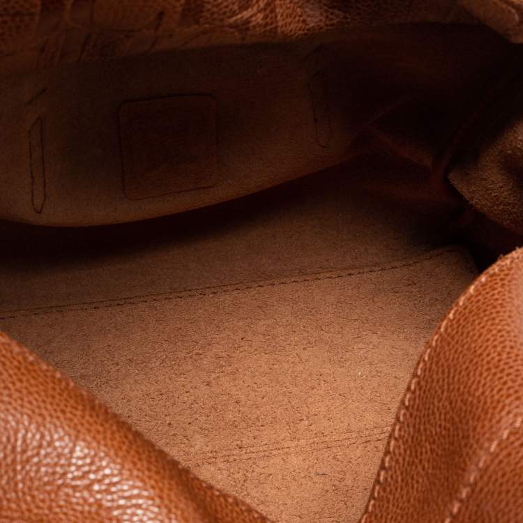 Pre Owned CH Carolina Herrera Brown Leather Adagio Tote