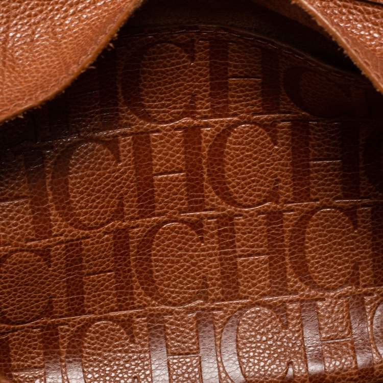 Pre Owned CH Carolina Herrera Brown Leather Adagio Tote