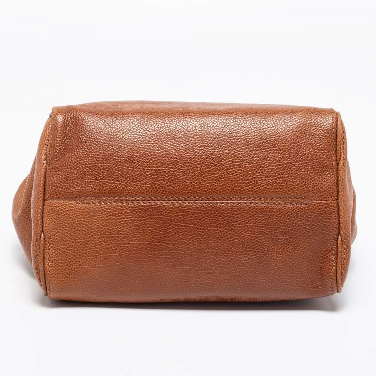 Pre Owned CH Carolina Herrera Brown Leather Adagio Tote