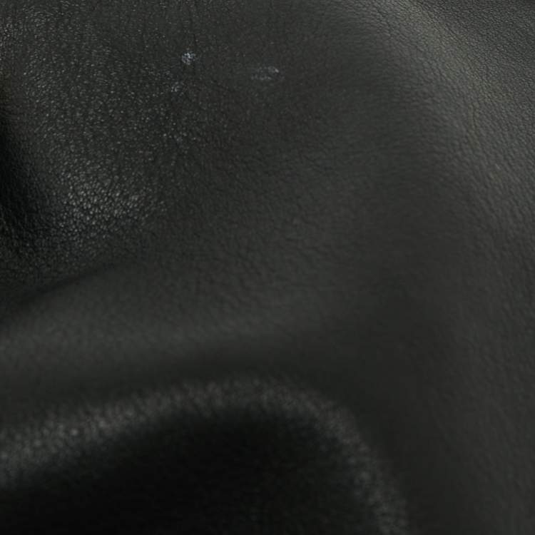 Pre Owned CH Carolina Herrera Black Leather Envelope Shoulder Bag