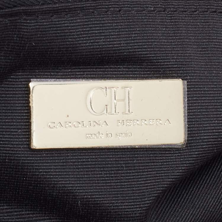 Pre Owned CH Carolina Herrera Metallic Gold Quilted Leather Flap Chain Shoulder Bag