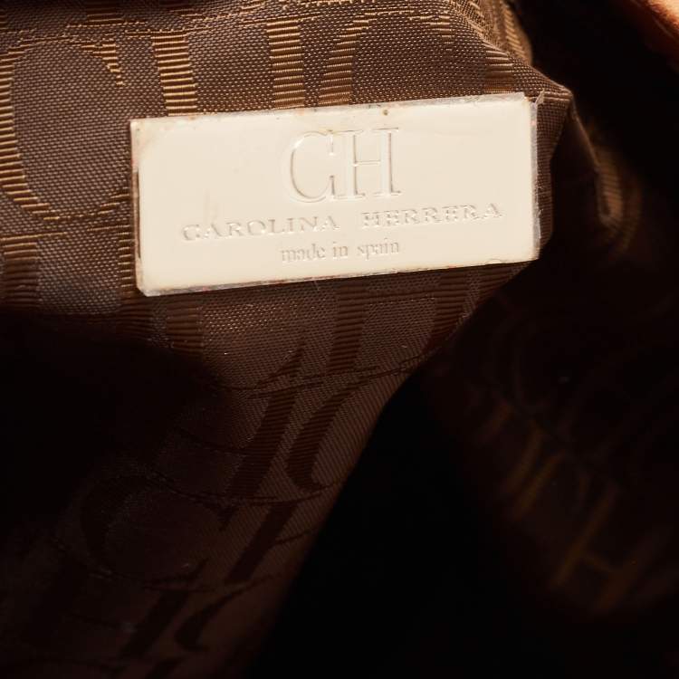 Pre Owned CH Carolina Herrera Red Leather Tote