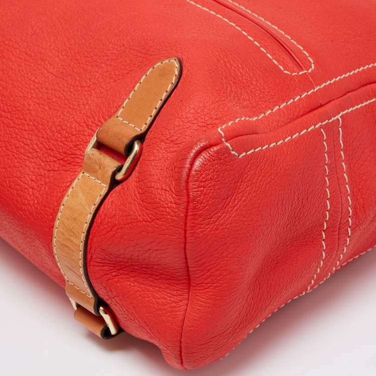 Pre Owned CH Carolina Herrera Red Leather Tote