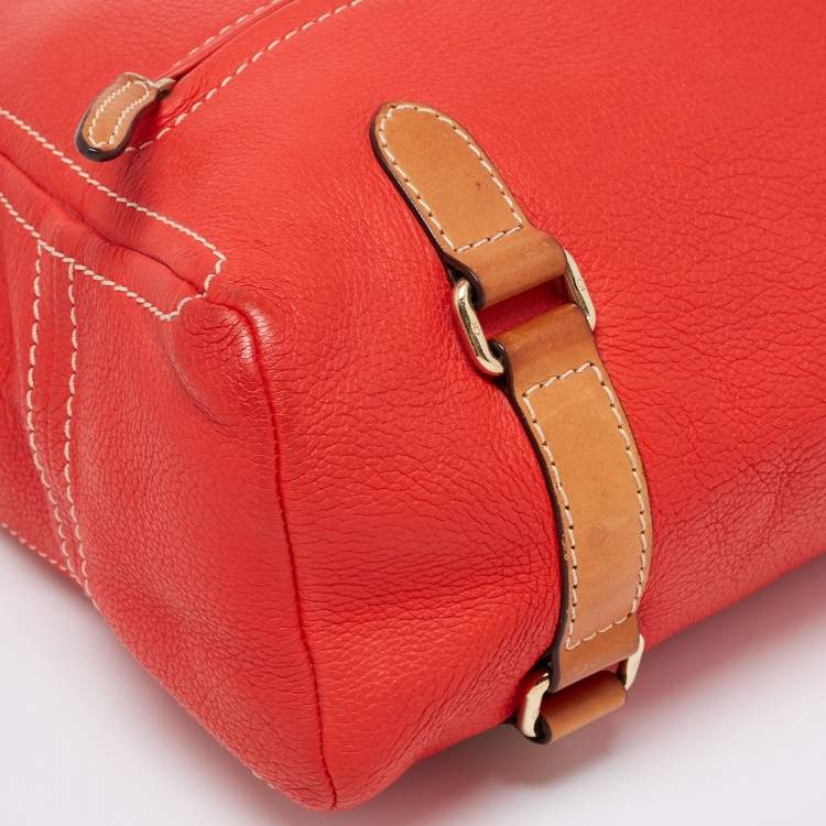 Pre Owned CH Carolina Herrera Red Leather Tote