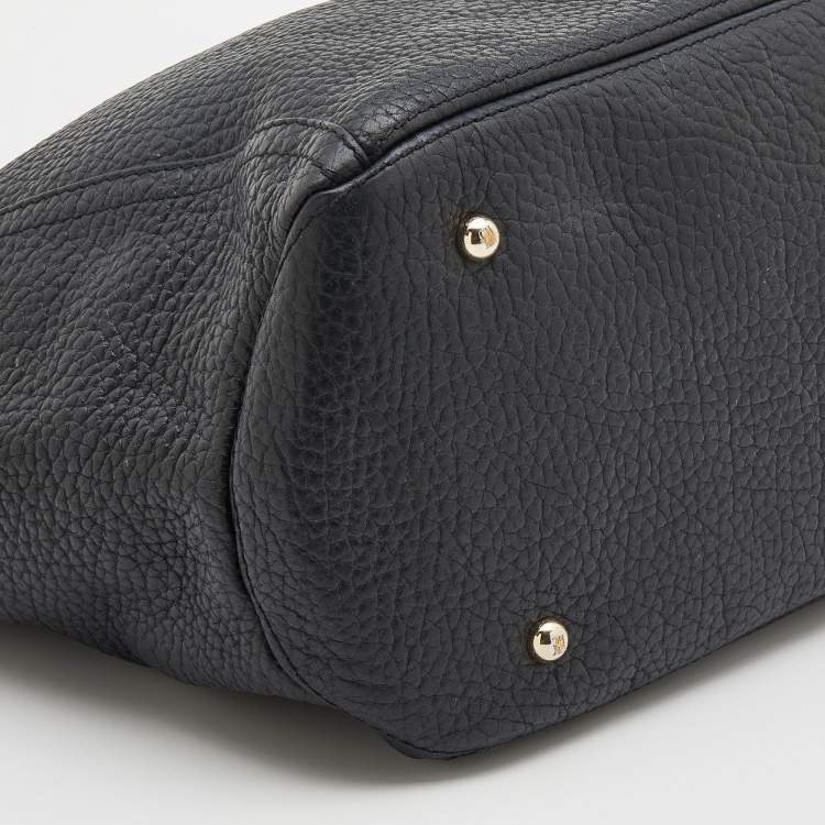 Pre Owned CH Carolina Herrera Black Leather Tassel Chain Tote