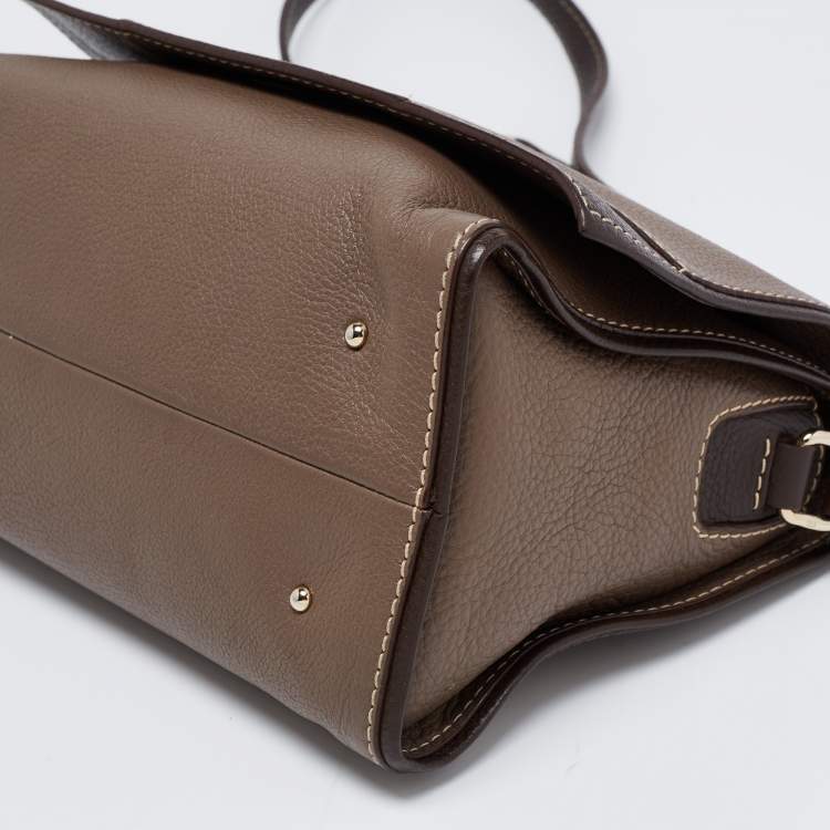 Pre Owned CH Carolina Herrera Brown Leather Shoulder Bag